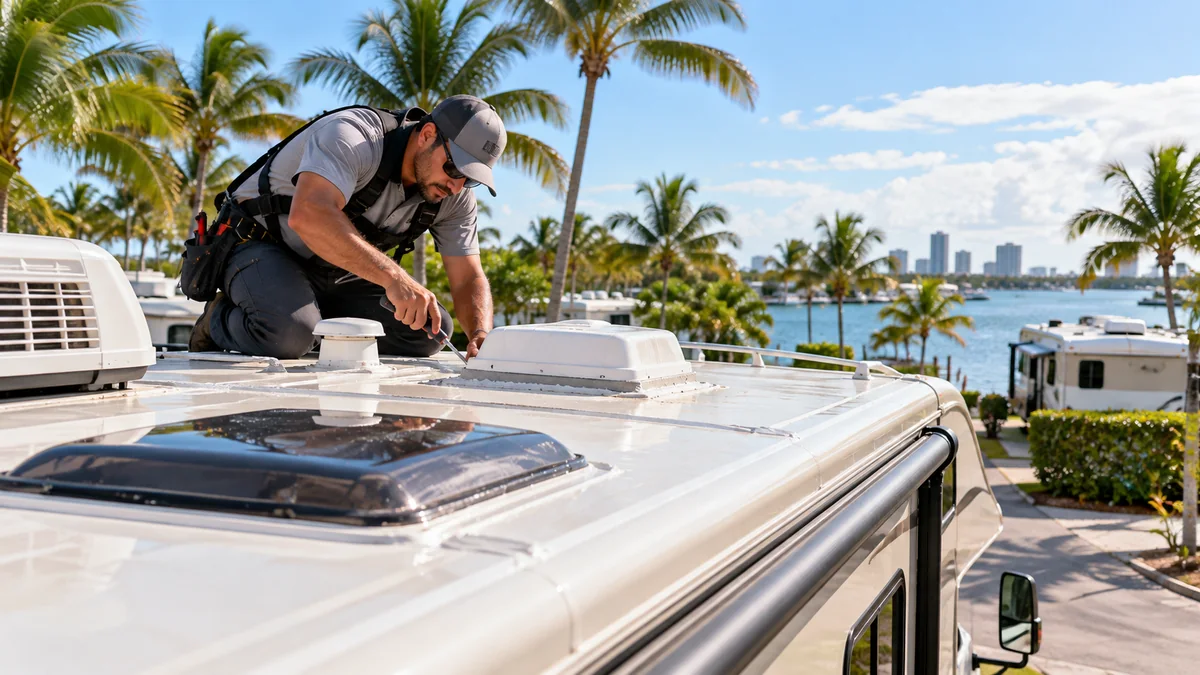 RV Roof Leak Warning Signs in South Florida: When to Reseal Before Water Damage Spreads